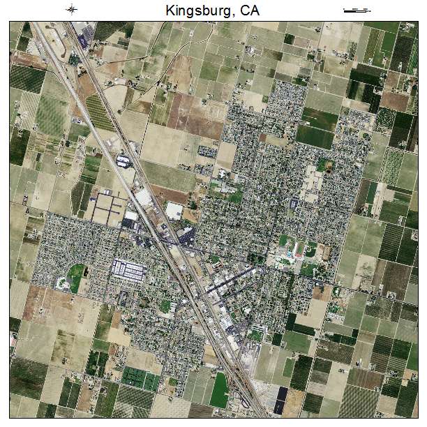 Kingsburg, CA air photo map