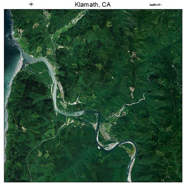 Klamath, CA air photo map