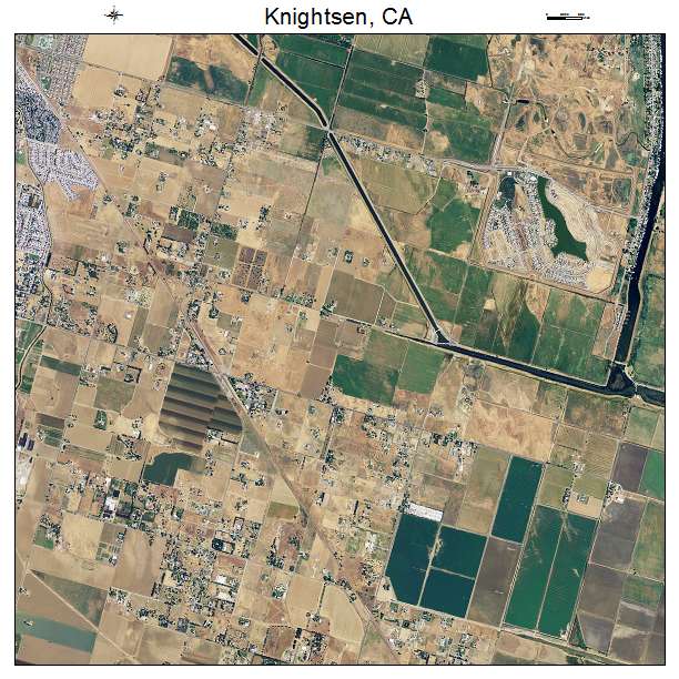 Knightsen, CA air photo map