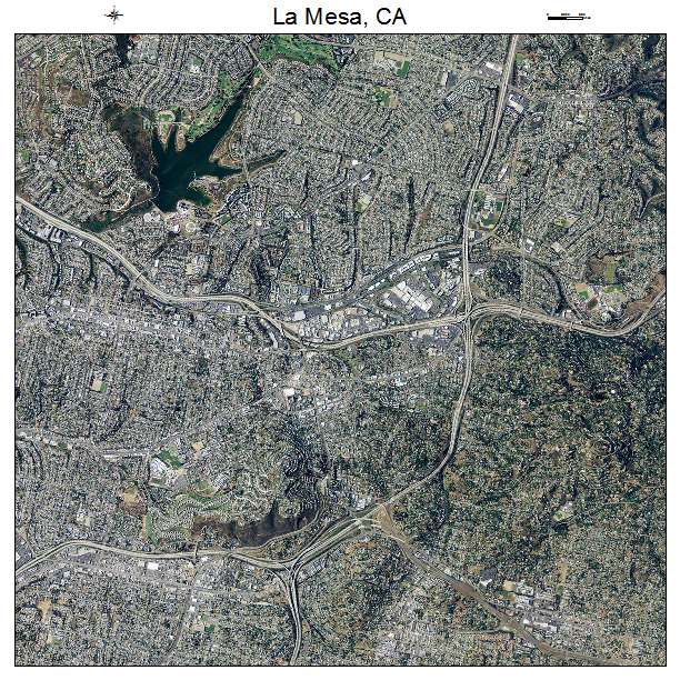 La Mesa, CA air photo map