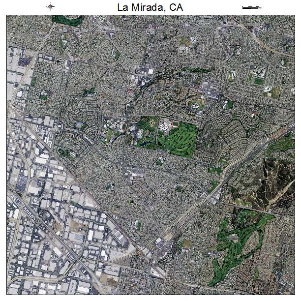 La Mirada, CA air photo map