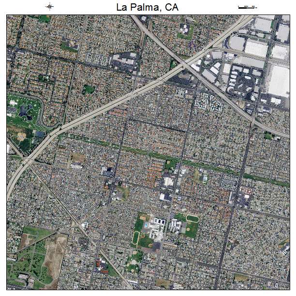 La Palma, CA air photo map