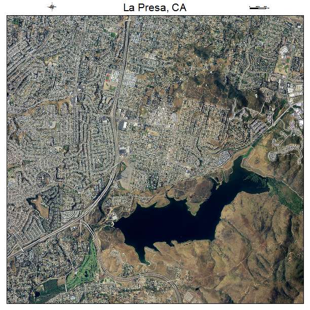 La Presa, CA air photo map