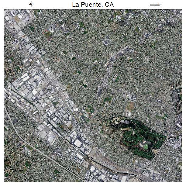 La Puente, CA air photo map