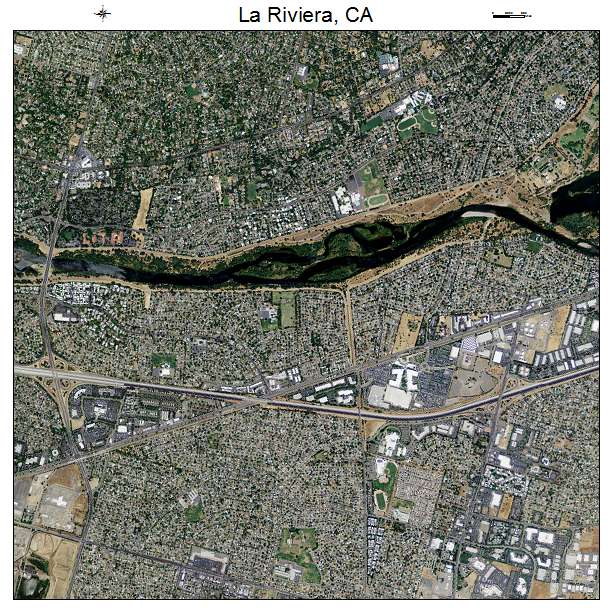 La Riviera, CA air photo map