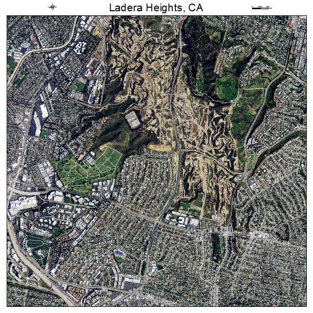 Ladera Heights, CA air photo map