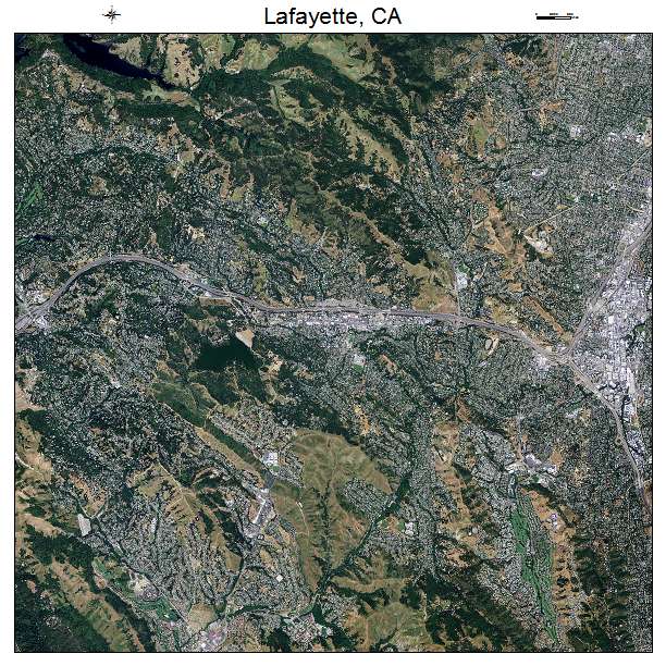 Lafayette, CA air photo map