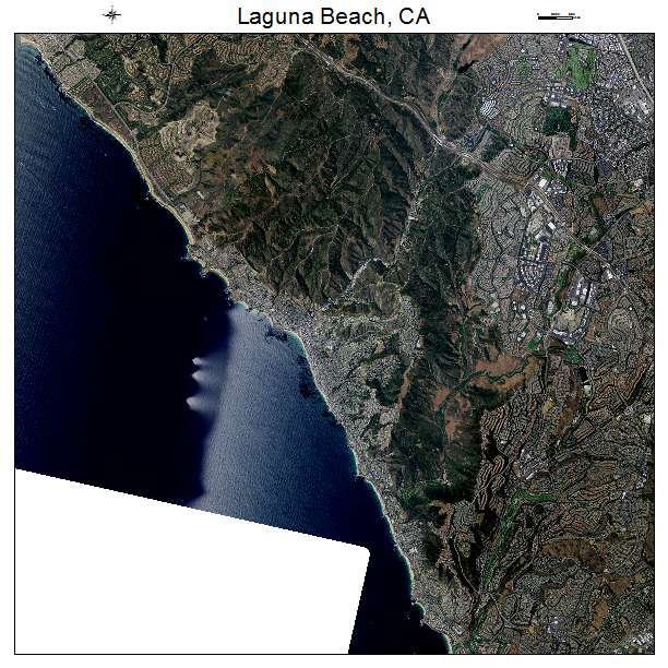 Laguna Beach, CA air photo map