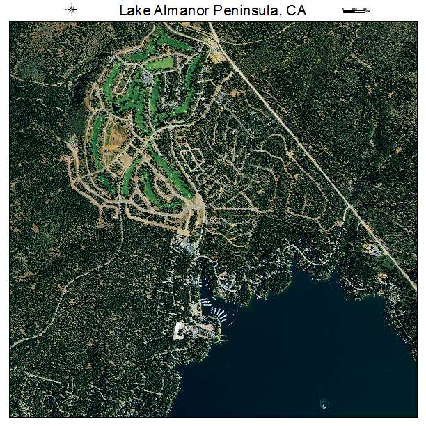 Lake Almanor Peninsula, CA air photo map