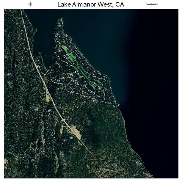 Lake Almanor West, CA air photo map