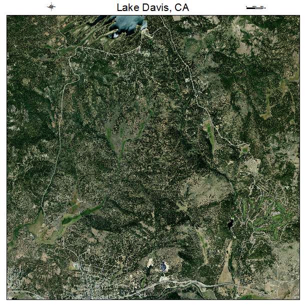 Lake Davis, CA air photo map