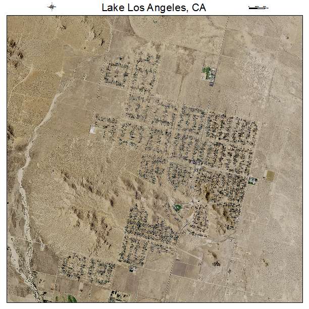 Lake Los Angeles, CA air photo map