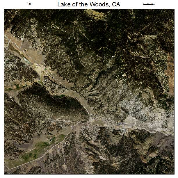 Lake of the Woods, CA air photo map