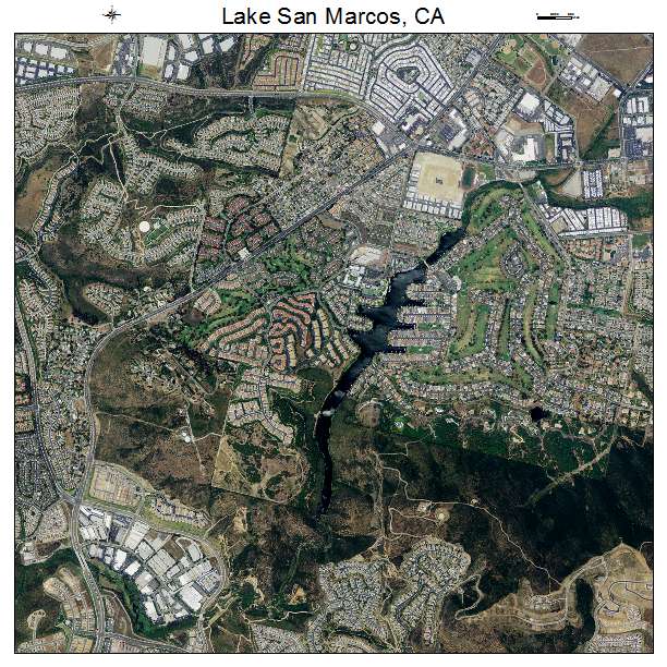 Lake San Marcos, CA air photo map