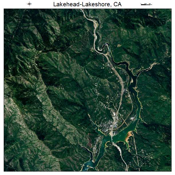 Lakehead Lakeshore, CA air photo map