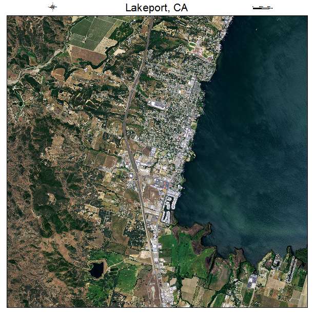 Lakeport, CA air photo map