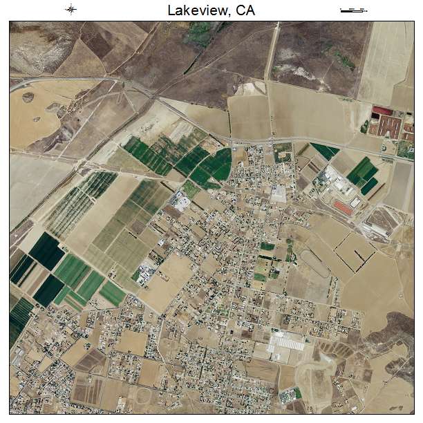 Lakeview, CA air photo map