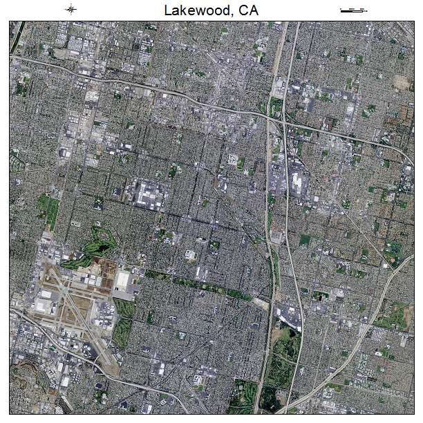 Lakewood, CA air photo map