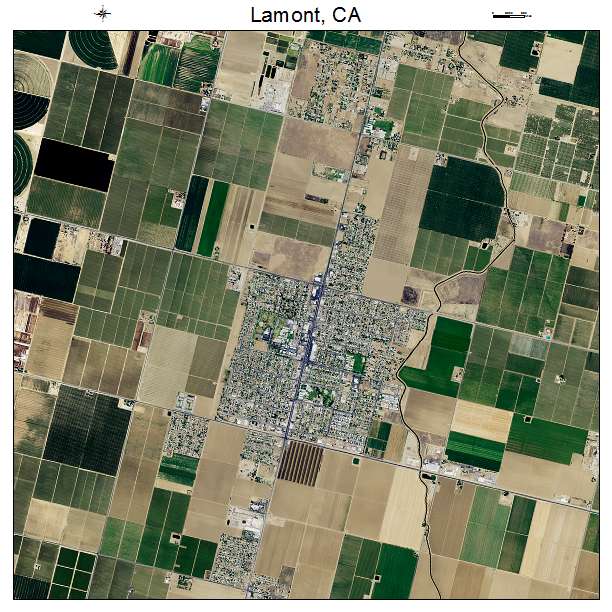 Lamont, CA air photo map