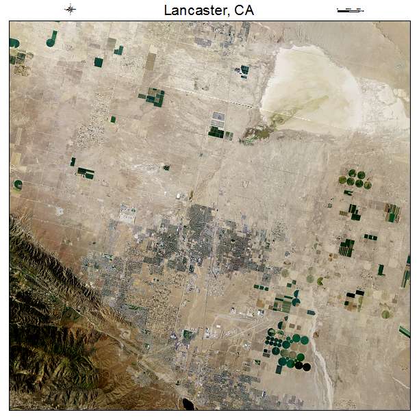 Lancaster, CA air photo map