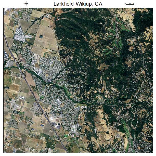 Larkfield Wikiup, CA air photo map