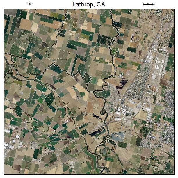 Lathrop, CA air photo map