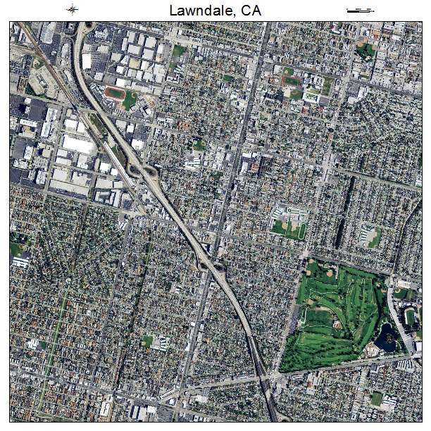 Lawndale, CA air photo map