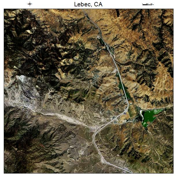 Lebec, CA air photo map