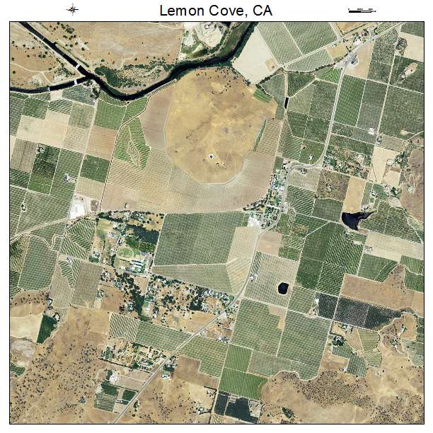 Lemon Cove, CA air photo map