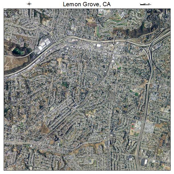 Lemon Grove, CA air photo map