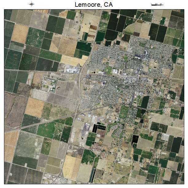 Lemoore, CA air photo map