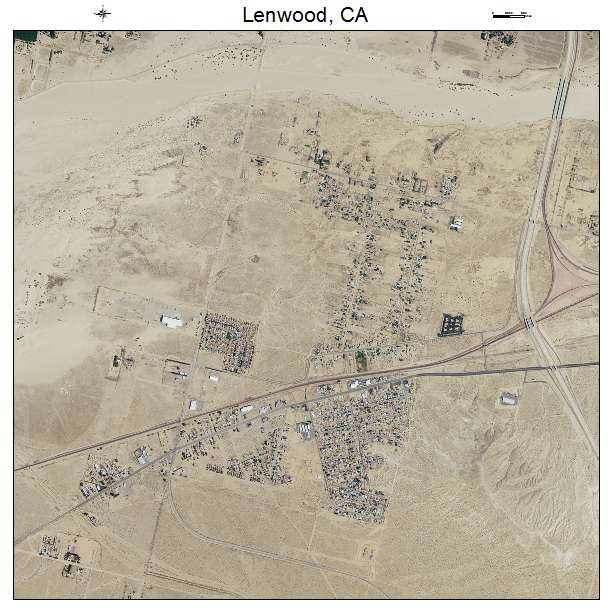 Lenwood, CA air photo map