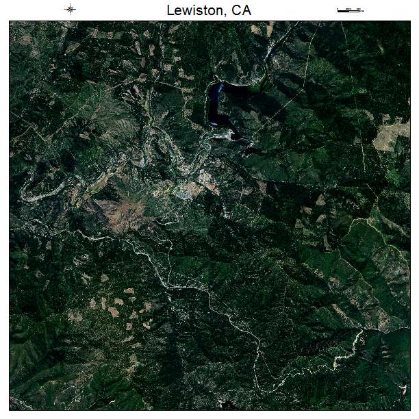 Lewiston, CA air photo map