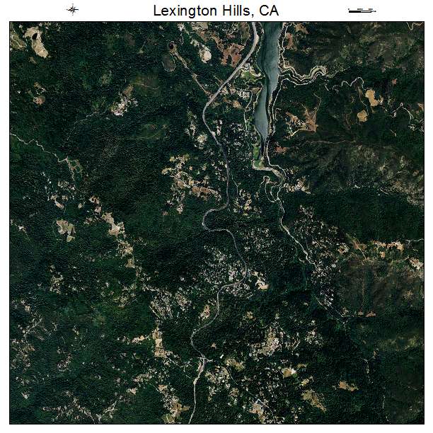 Lexington Hills, CA air photo map