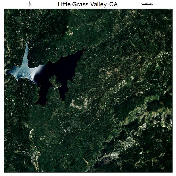 Little Grass Valley, CA air photo map