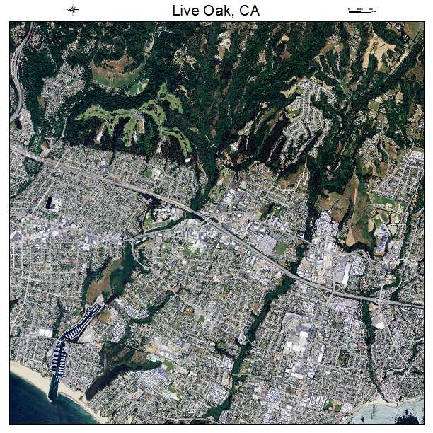 Live Oak, CA air photo map