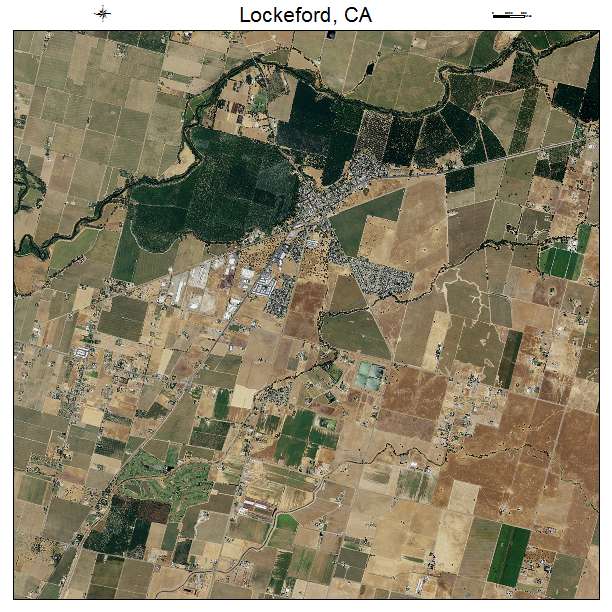Lockeford, CA air photo map