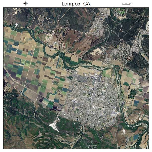 Lompoc, CA air photo map