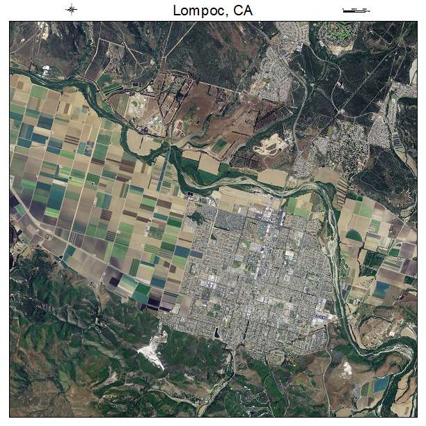 Aerial Photography Map Of Lompoc CA California