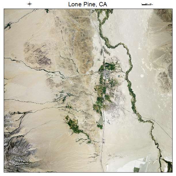 Lone Pine, CA air photo map