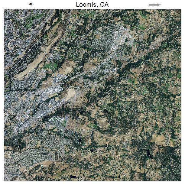 Loomis, CA air photo map