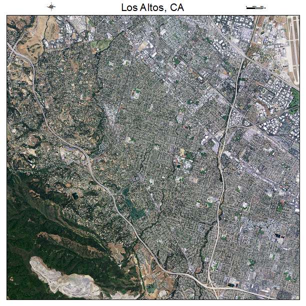 Los Altos, CA air photo map