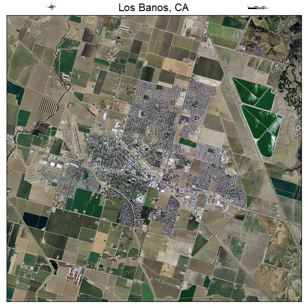 Los Banos, CA air photo map