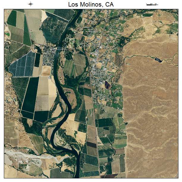 Los Molinos, CA air photo map