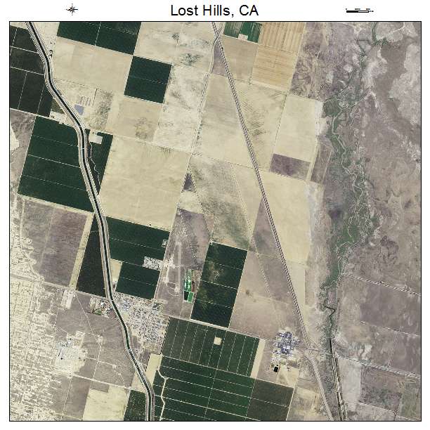 Lost Hills, CA air photo map
