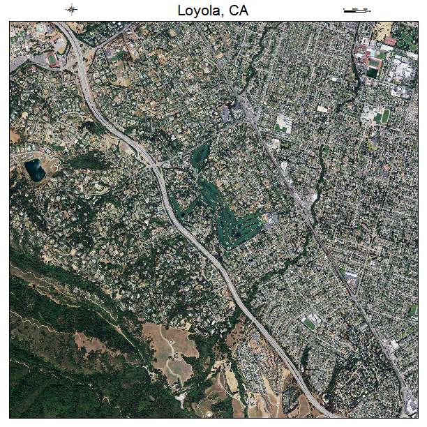 Loyola, CA air photo map