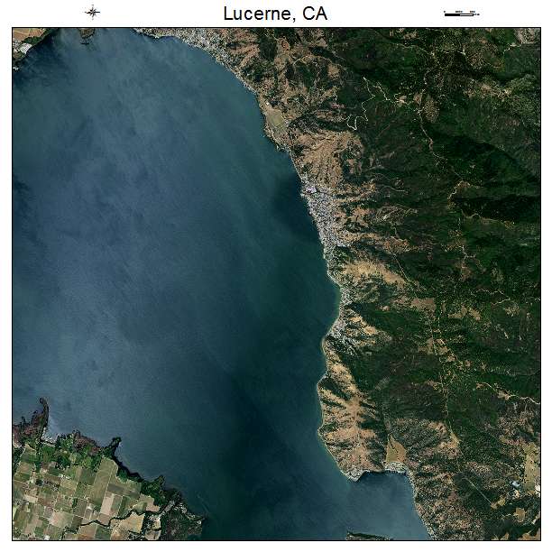 Lucerne, CA air photo map