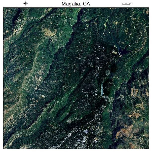 Magalia, CA air photo map