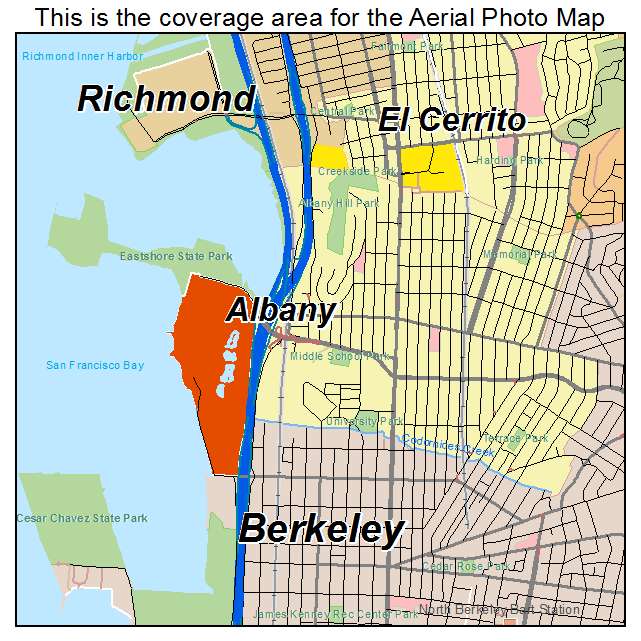 Albany, CA location map 