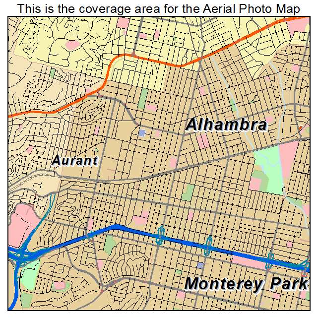 Alhambra, CA location map 